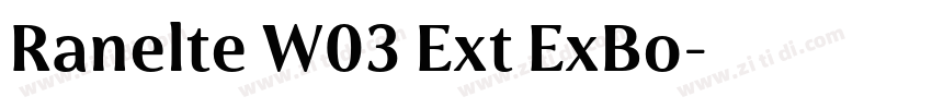 Ranelte W03 Ext ExBo字体转换